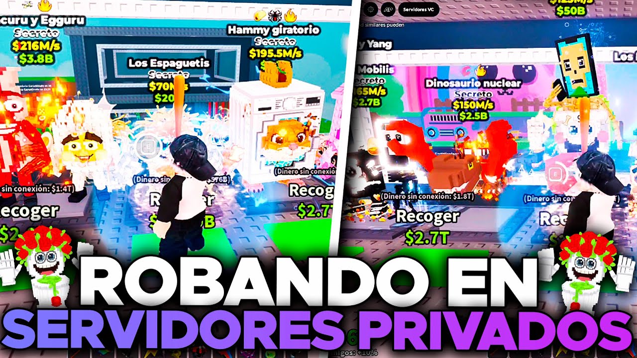 Robando en SERVIDORES PRIVADOS en el ADMIN ABUSE de SAN VALENTIN en Steal a Brainrot 💘🔥