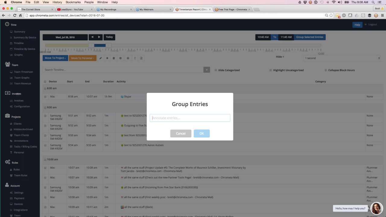 Automatic Time Tracker Demo: Chrometa in 10 Minutes