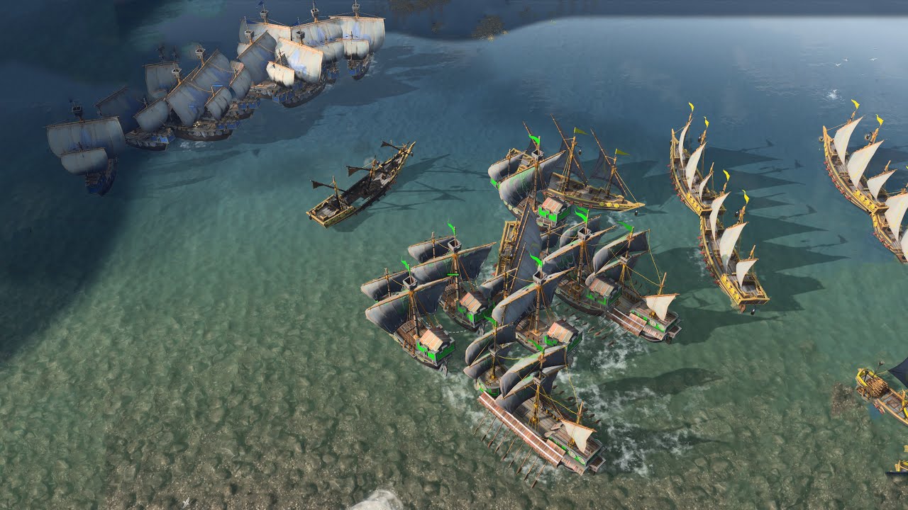 Age of Empires 4 - 2v2 BATTLE ON LAND AND SEA | Multiplayer Gameplay