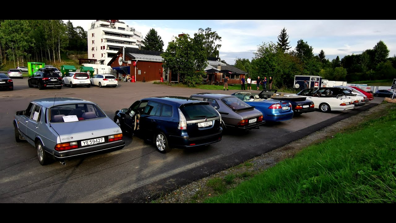 Terje's Saab convertible blog, Spontanious SAAB meeting at Robsrud-grillen 2020