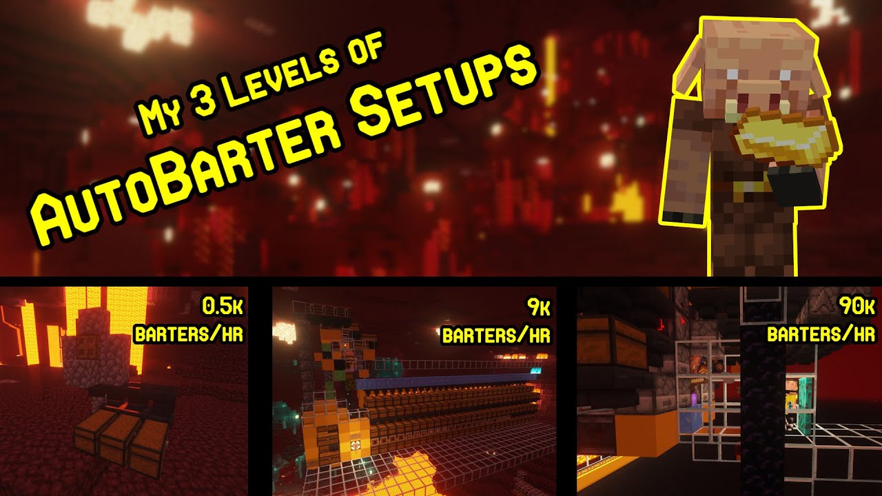 My 3 Levels of AutoBartering Setups in Minecraft
