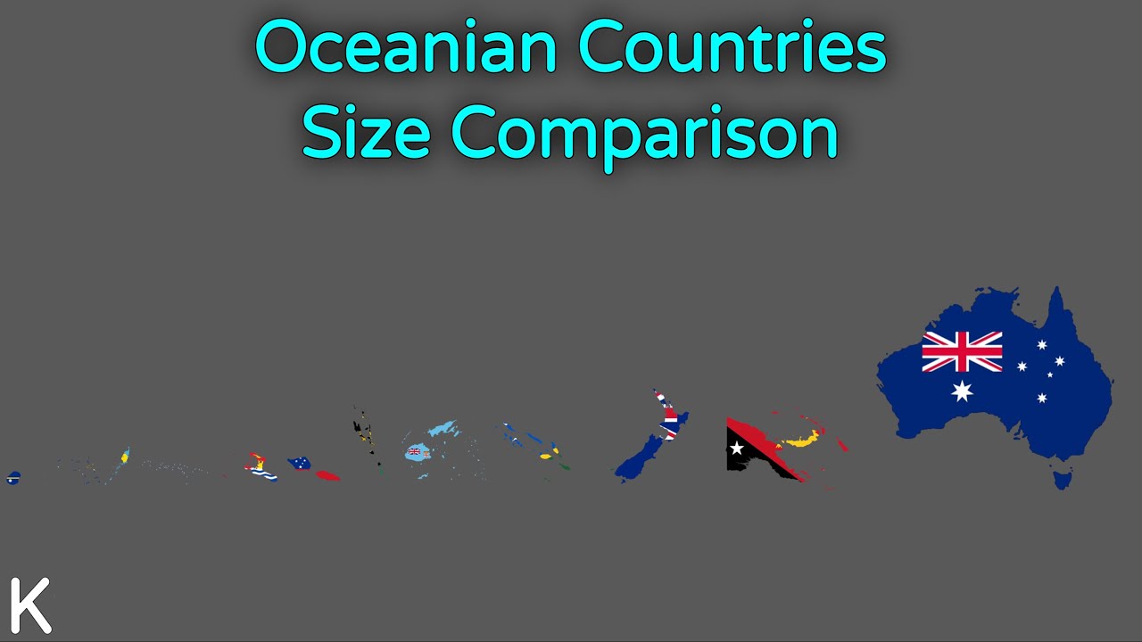 Oceania Size Comparison by Land Area | Fan Song by Kxvin