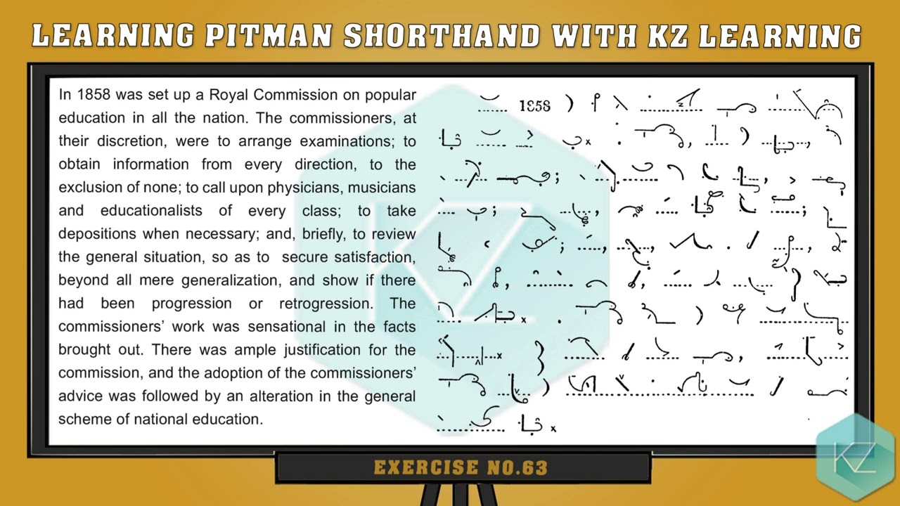 Exercise No.63 @ 60 WPM - Pitman Shorthand Dictation - KZ Learning #shorthand