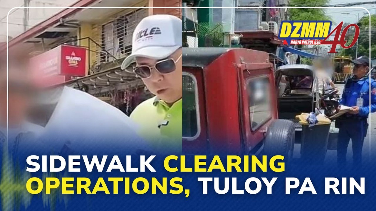 Sidewalk clearing operations continue despite suspension of Gabriel Go: MMDA | (16 July 2026)
