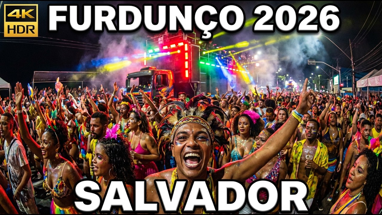 FURDUN&Ccedil;O 2026 SALVADOR 🇧🇷 | Melhores Momentos do Carnaval de Rua 4K HDR (07/02)