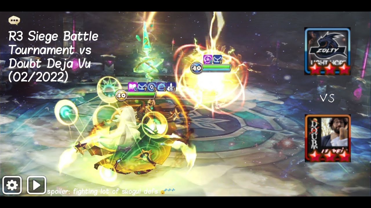 R3 Siege Battle Tournament Light Hope vs Doubt Deja Vu (Summoners War EU)