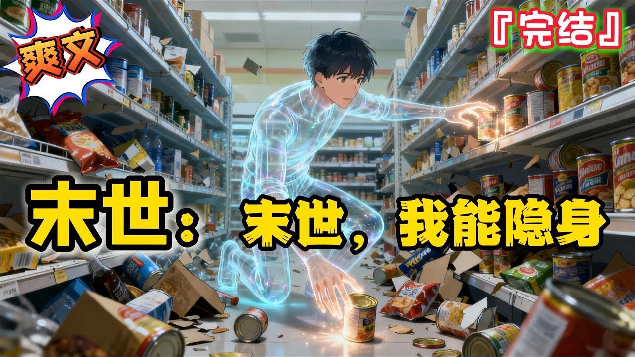 完结《末世，我能隐身》一觉醒来，穿越到了末世，原本以为是地狱开局，哪里想到游戏之中的背包神器也一起穿越而来，第一个功能就是隐身，对所有怪物隐身… #末世 #穿越 #天灾 #重生 #爽文 #求生 #小说