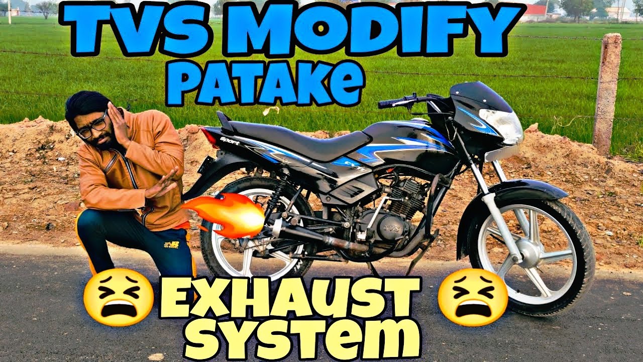 How to modify tvs star sport exhaust loud lowest price || Patake kaise Fode bike mei By Ajay indal
