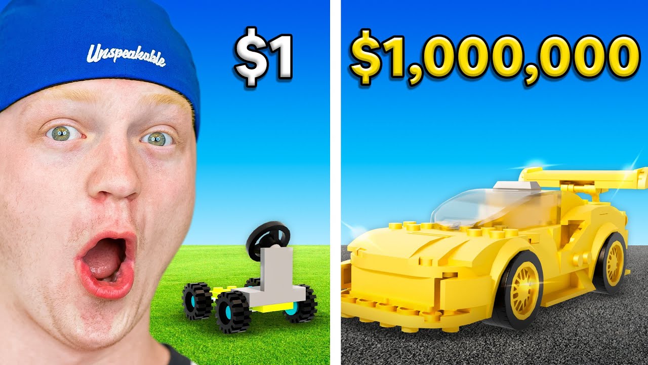 $1 vs $1,000,000 Lego Car