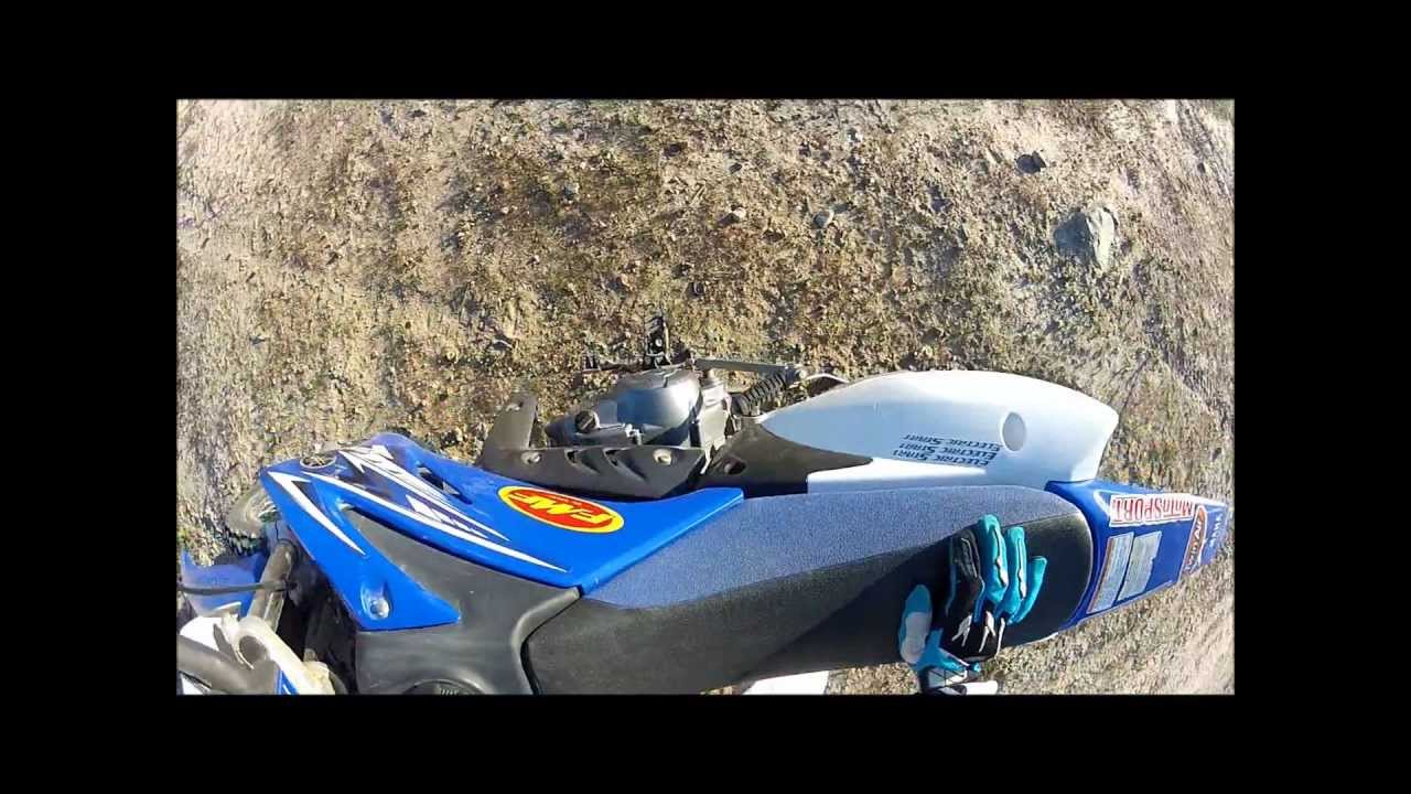 Girl crashes on a dirtbike shoe goes flying