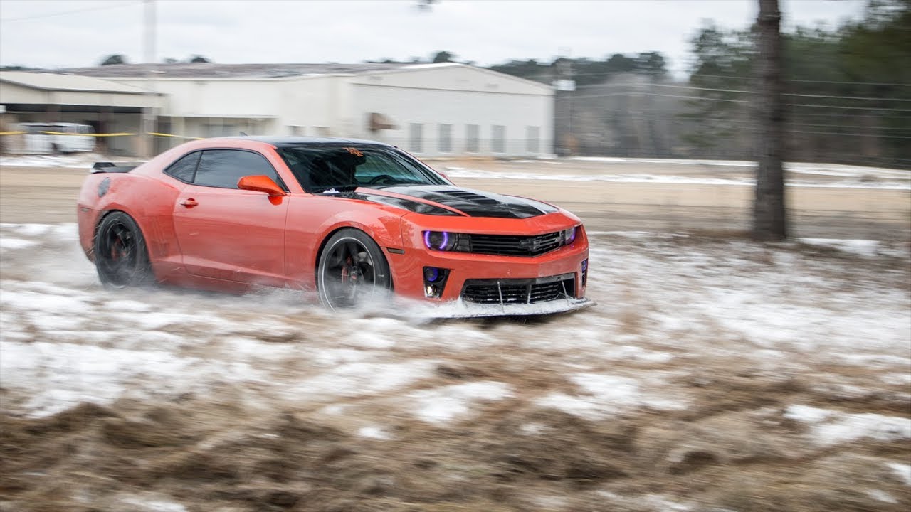 I took my 500hp Camaro RIPPING through the snow!!