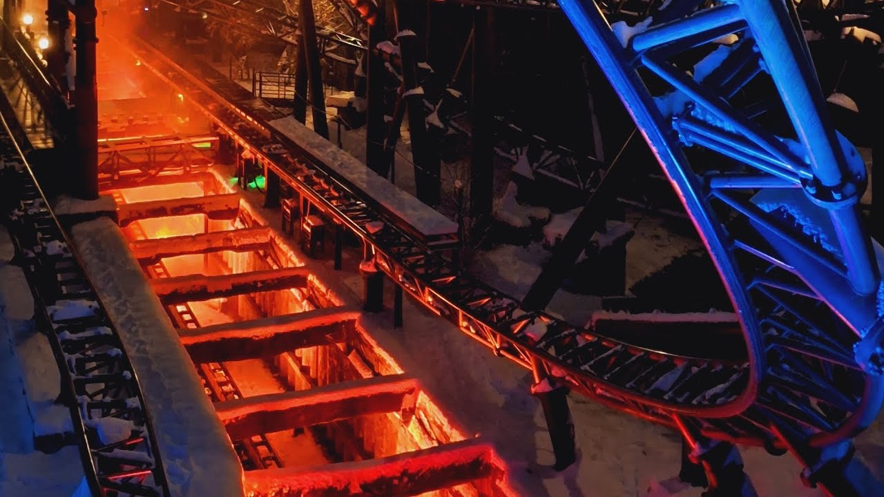 Taron / Phantasialand im Schnee / Wintertraum ❄️ Extreme amusement Park rides 🎢