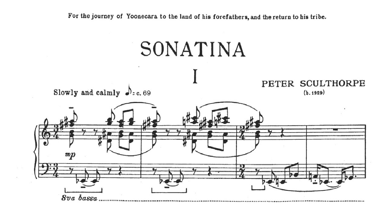 Peter Sculthorpe - Piano Sonatina [with score]