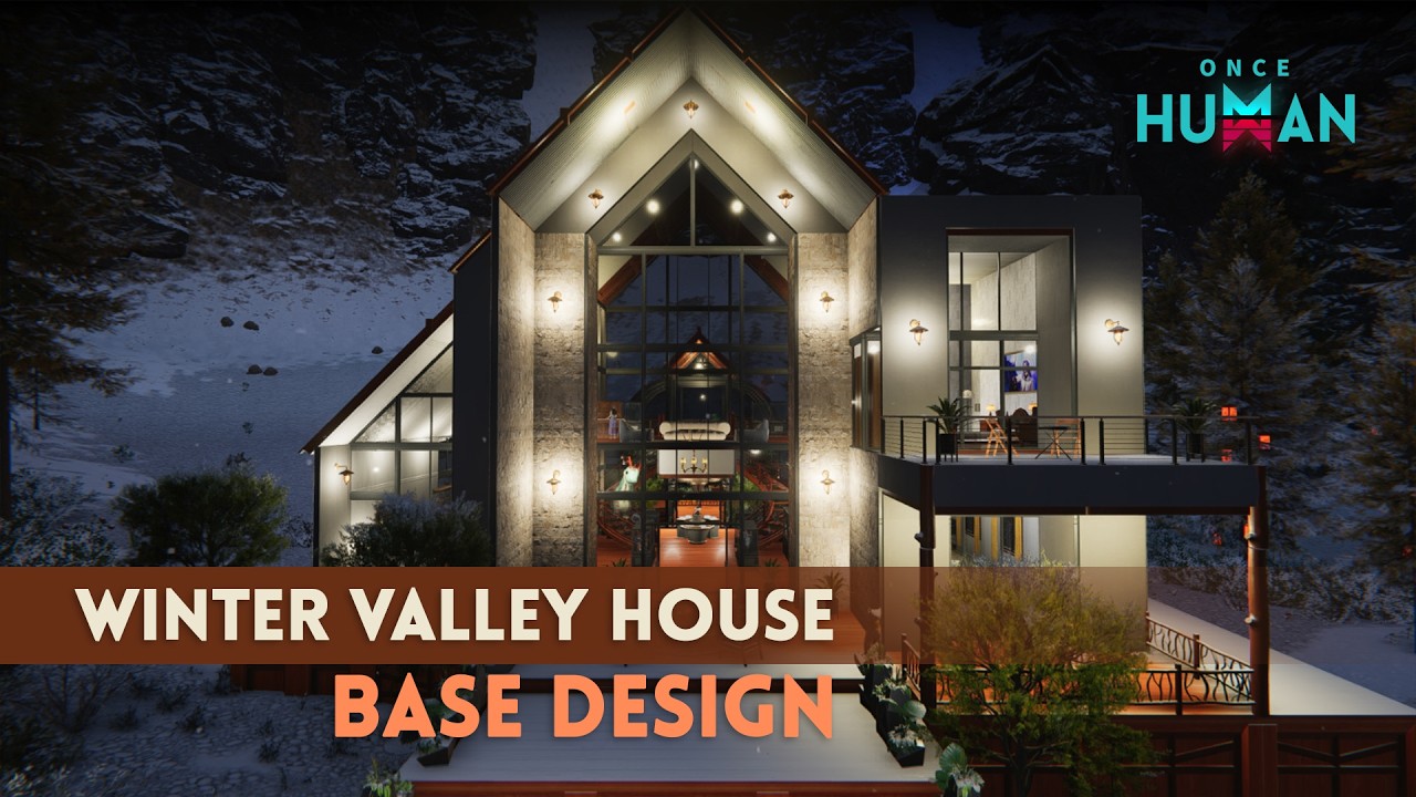Winter Valley House — Warmth Beneath the Snow | Cozy Luxury Cabin Build | Once Human Base Build