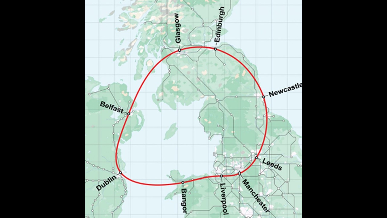 Circle Line UK: Proposal for a railway connecting England to Scotland, Ireland and Wales