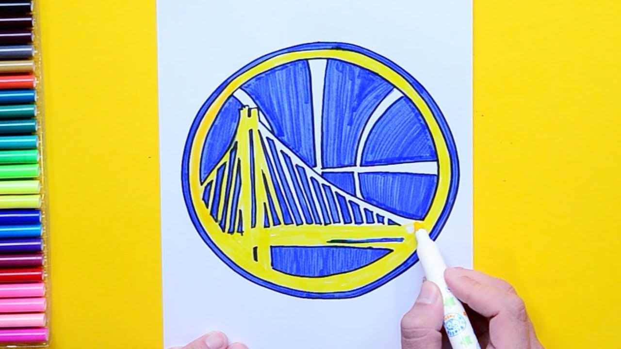 How to draw the Golden State Warriors Logo - NBA Team Series