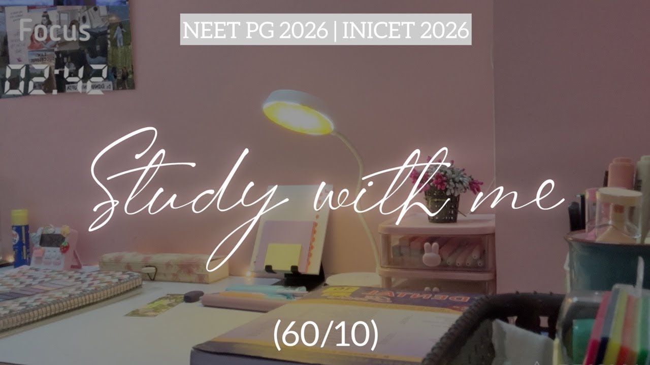 Live 🔴| 2 Hrs  (3/100) Study with me | 60/10 | NEETPG 2026 | INICET 2026