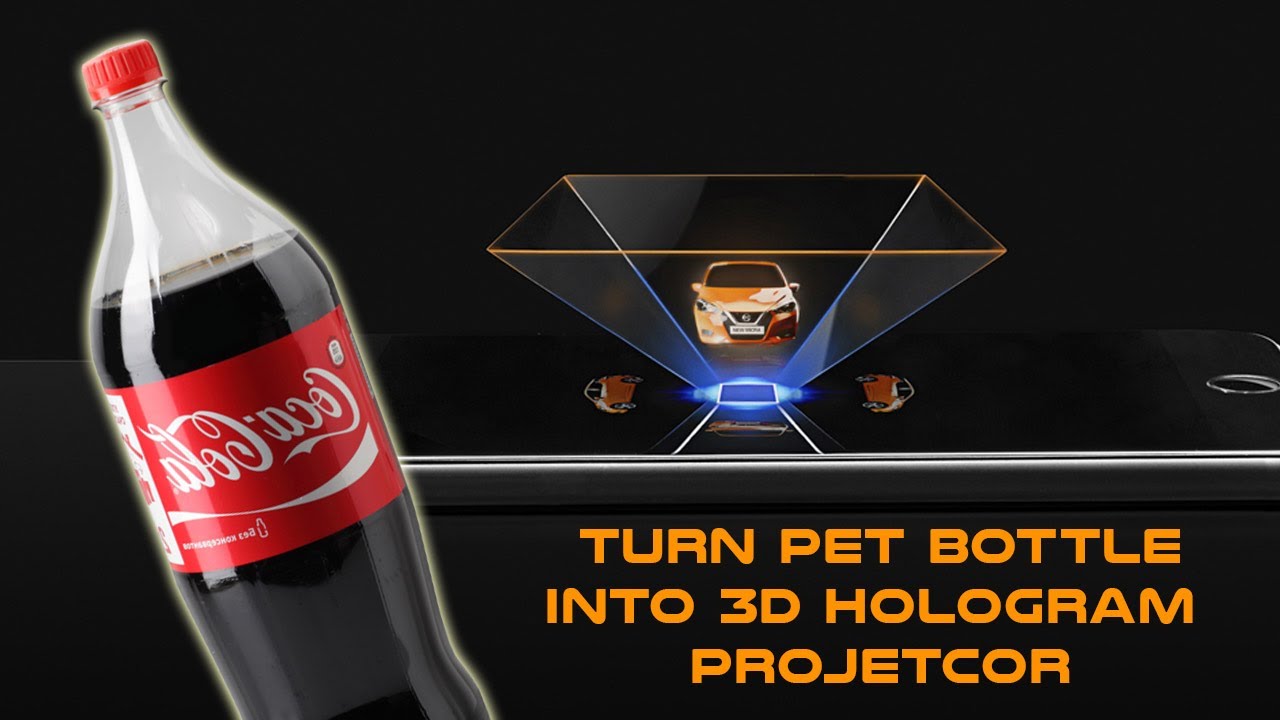 DIY 3D Hologram Projector with Coke PET Bottle | Turn your Smartphone into a 3D Hologram | Tubelife