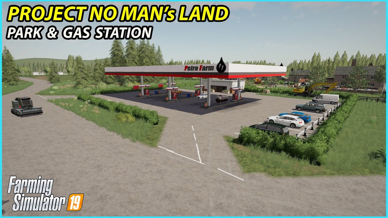 Transforming No Man's Land #5: Gas Station, Park & Residential Zones| FS19 | Timelapse