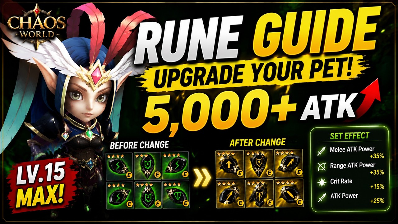 Chaos World Rune Guide | Upgrade Your Pet for Massive Attack Power!