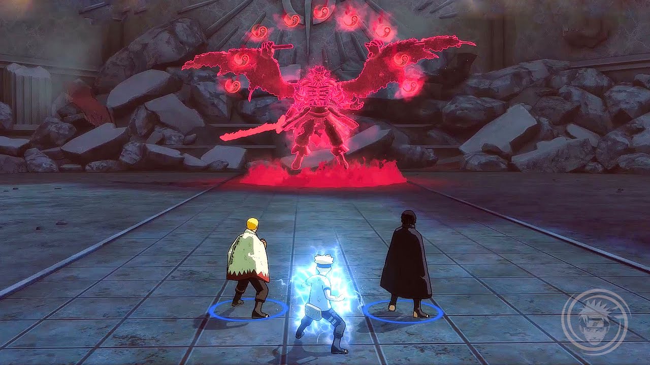 Naruto, Sasuke & Boruto VS Merz Full Fight (4K 60fps) - Naruto Storm Connections