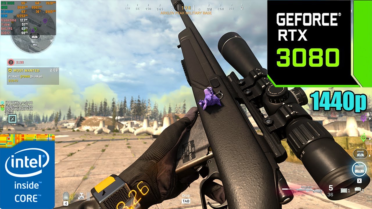 Call of Duty : Warzone Battle Royale | RTX 3080 10GB ( Maximum Settings RTX OFF ) 1440p