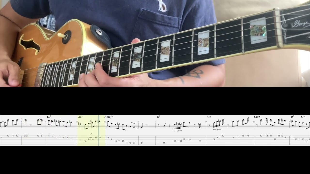 Blue bossa - George Benson solo (TAB)