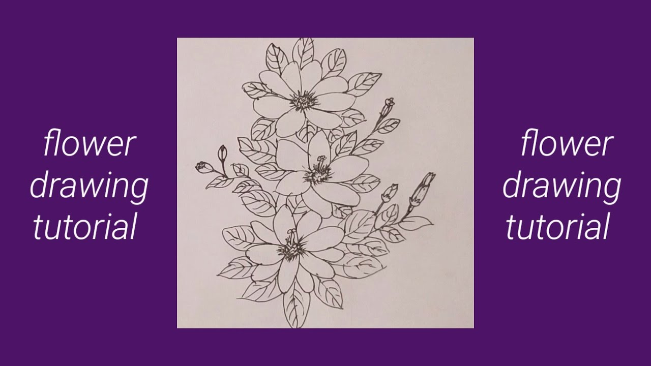 How to draw flower Easy | Flower drawing step by step for beginners|#flowers #beginners #byzeet Art