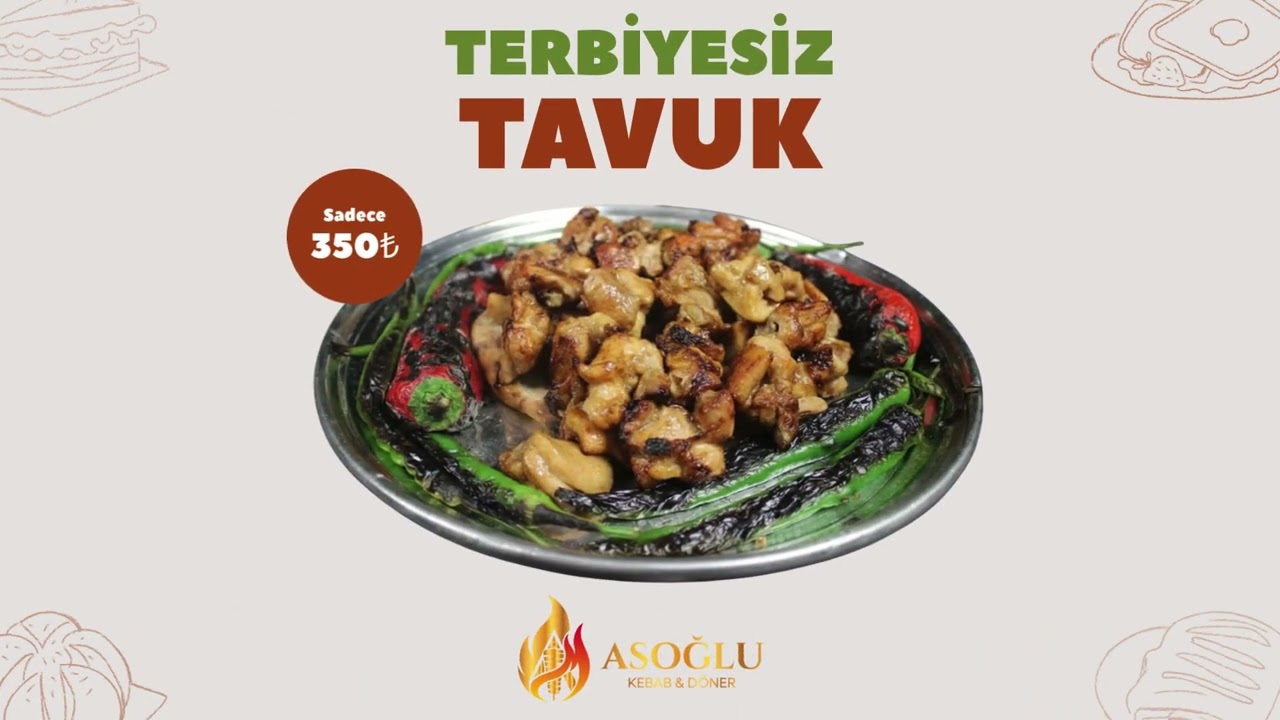 Asoğlu Kebap'tan Terbiyesiz Tavuk Sadece 350 TL! Hemen Sipariş Ver: 0540 525 00 21