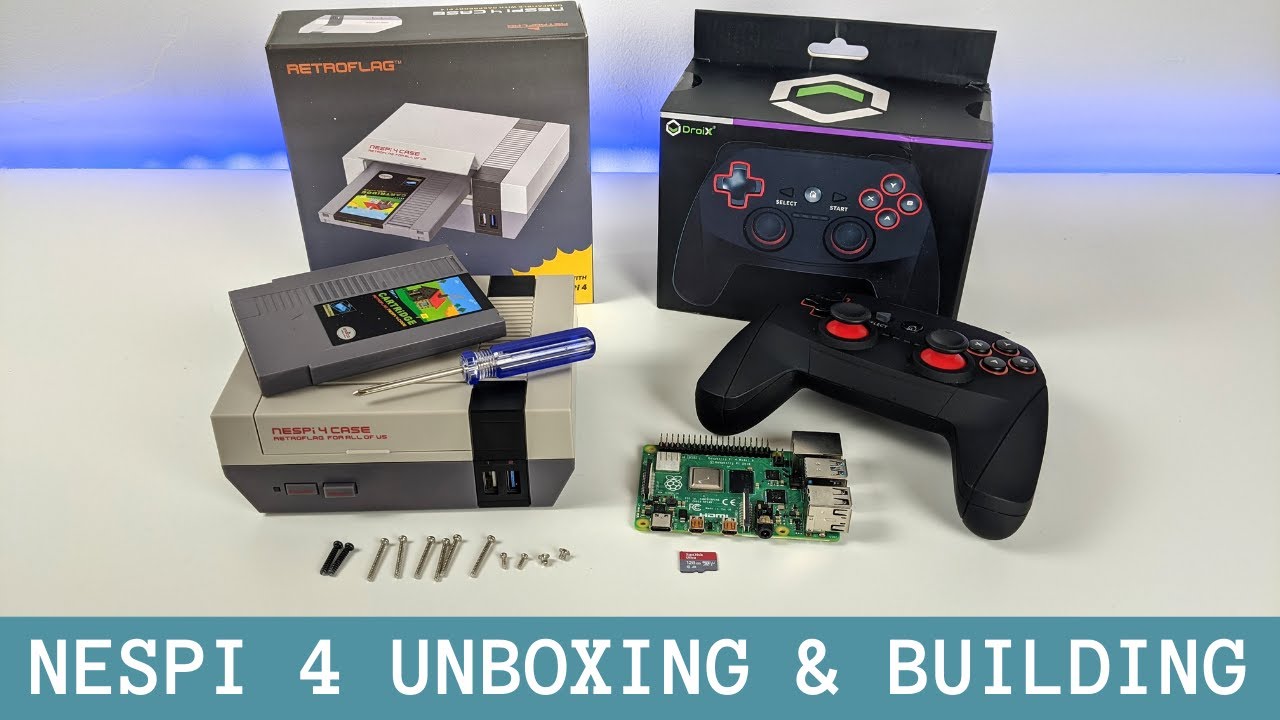 Retroflag NESPi 4 Retro Gaming Console Case Unboxing and Building. With 10% discount code!