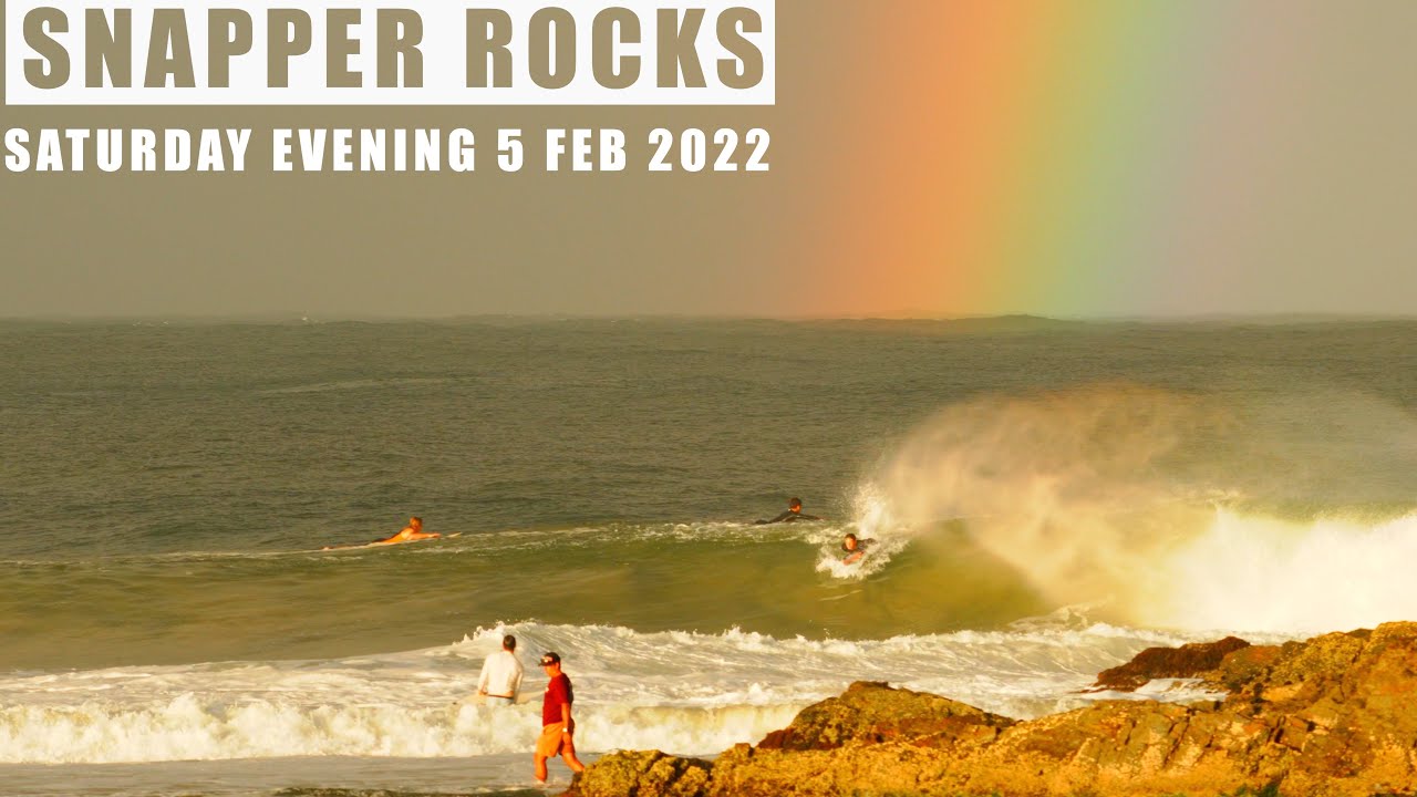 Snapper Rocks Evening Rainbow Session 5/2/2022 Surfing Australia