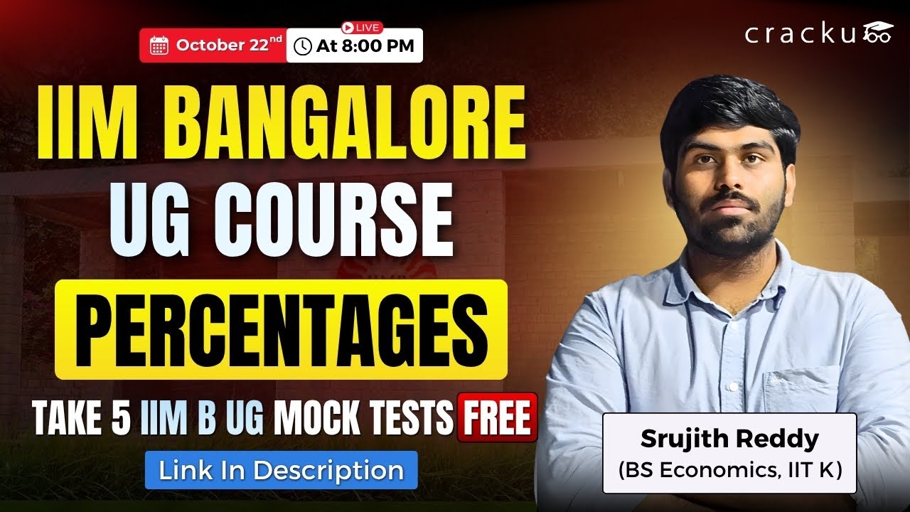 IIM B UG Admission Test Live Session - Percentages | IIM B UG Entrance Examination session