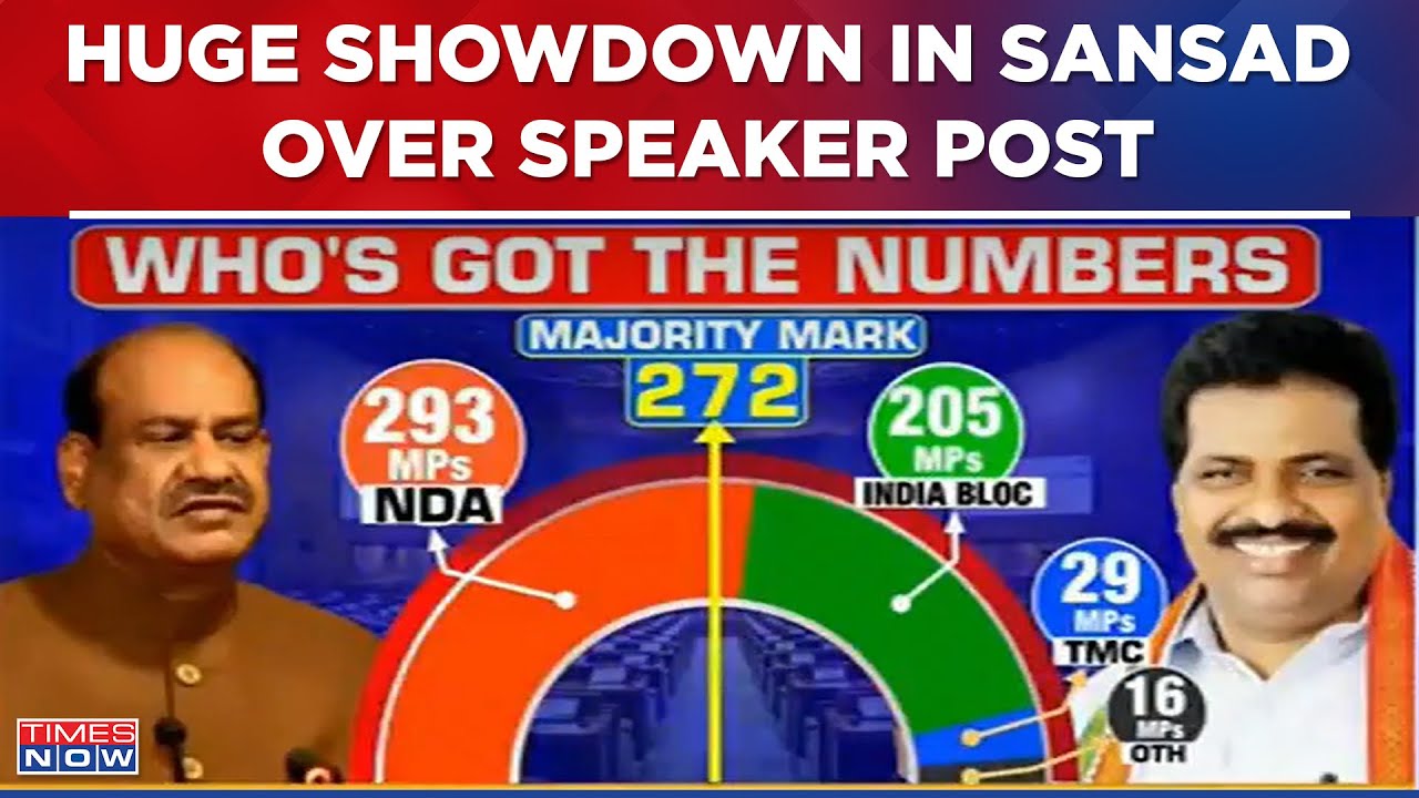 Huge Showdown Between Opposition & Treasury Benches Over Speaker Post | Latest News