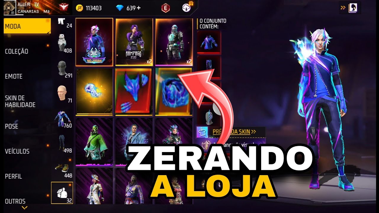 gastando 4.000 diamantes numa conta nova no free fire pegando a nova skin lendária!