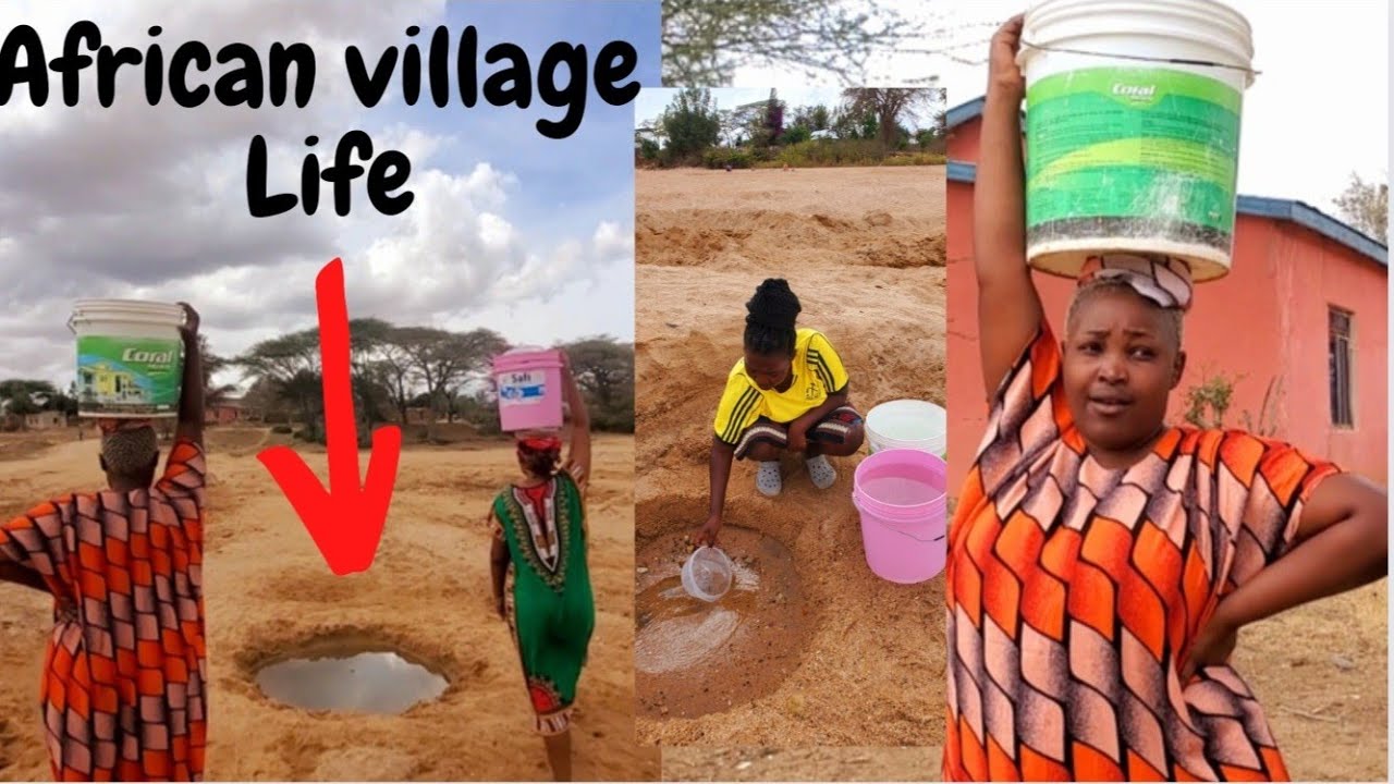 African village / how we fetch water in the ponds  /village life  /village vlog