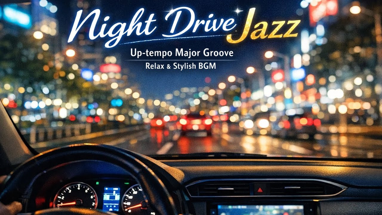 Night Drive Jazz | Up-tempo Major Groove | Relax & Stylish BGM 作業用BGM