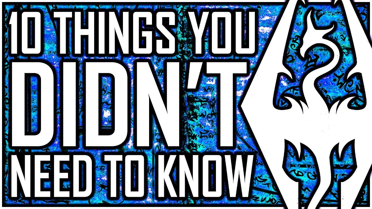 SKYRIM - 10 Things You DIDN'T Need To Know (but secretly need to know) - Surfing On A Bird?
