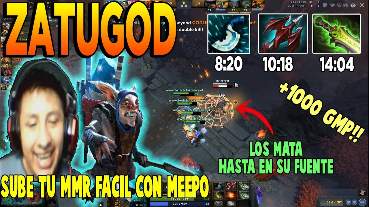 ZATUGOD TE ENSEÑA A JUGAR PERFECTAMENTE EL MEEPO - SUBE TU MMR +1000 GMP - DOTA 2