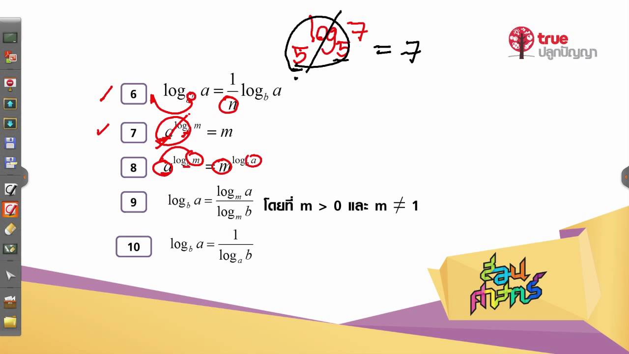 สอนศาสตร์ : ม.ปลาย : คณิตศาสตร์ : ฟังก์ชันเอกโพเนนเชียลและลอกการิทึม 2