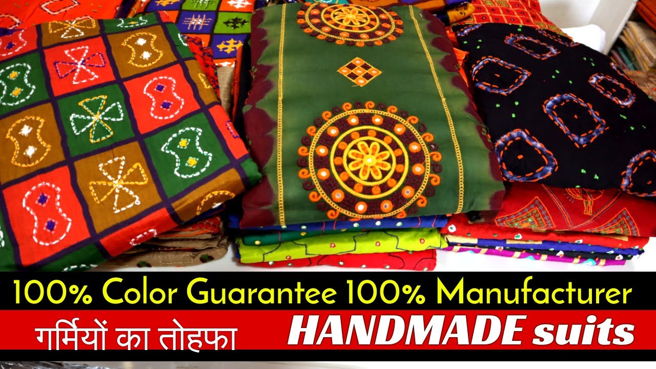 गर्मियों का तोहफा  100% Color Guarantee 100% Manufacturer से ले  बंधेज -बांधनी HANDMADE suits