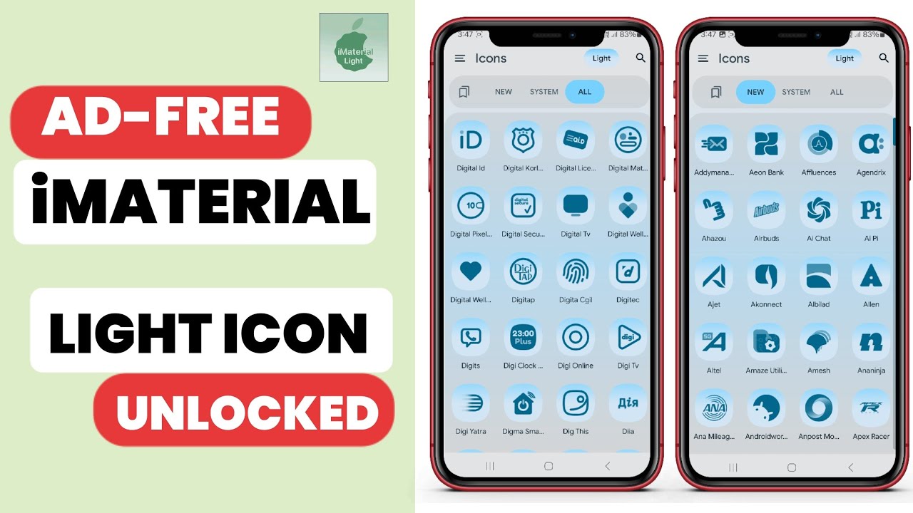 Best Free iMaterial Light Icon Pack App for Android