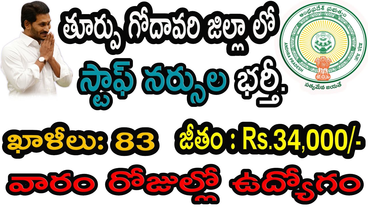 ANDHRA PRADESH STAFF NURSE JOBS 2020/ EAST GODAVARI STAFF NURSE JOBS 2020/ I AM A TELUGU NURSE