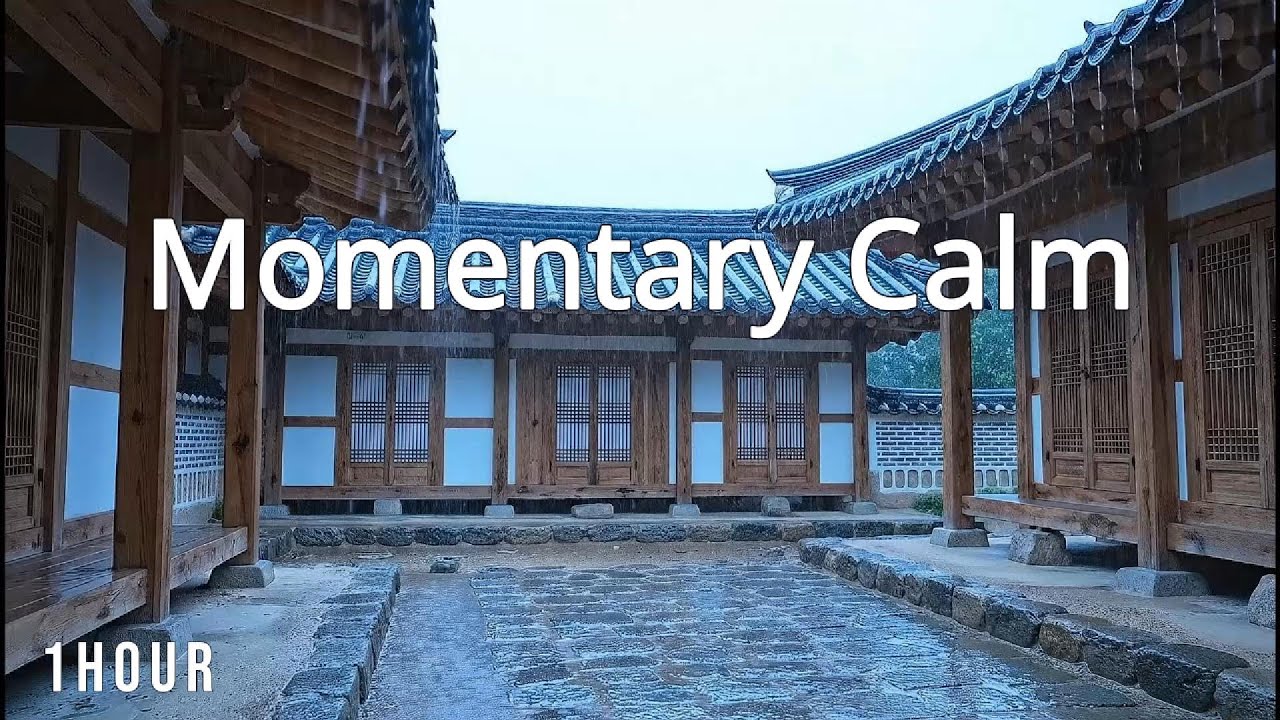 1 HOUR ANXIETY SOOTHING RAIN 📝 | Hanok Reset, Quick Calm & Focus