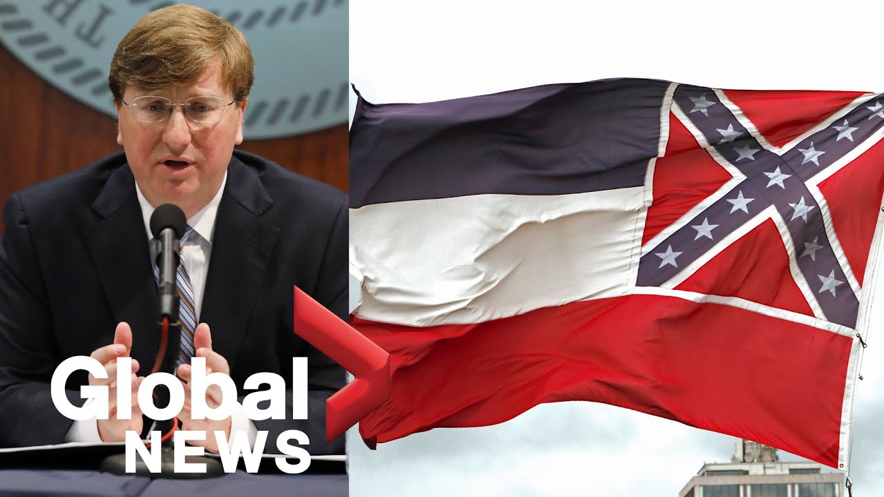 Mississippi governor signs bill to remove flag with Confederate emblem