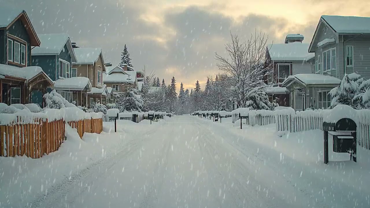 Winter Scene with Snow and Silence for Sleep, Study, and Mental Peace