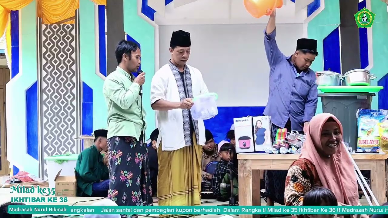 Jalan santai dan pembagian kupon berhadiah II Milad ke 35 iktibar ke 36 II madrasah nurul hikmah 