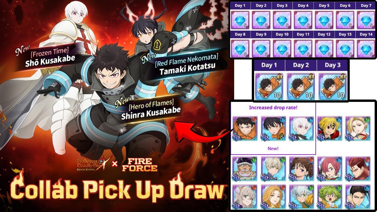 OP CHARACTERS!!! EVERYTHING YOU NEED TO KNOW ABOUT THE FIRE FORCE COLLAB UPDATE!! | 7DS GRAND CROSS