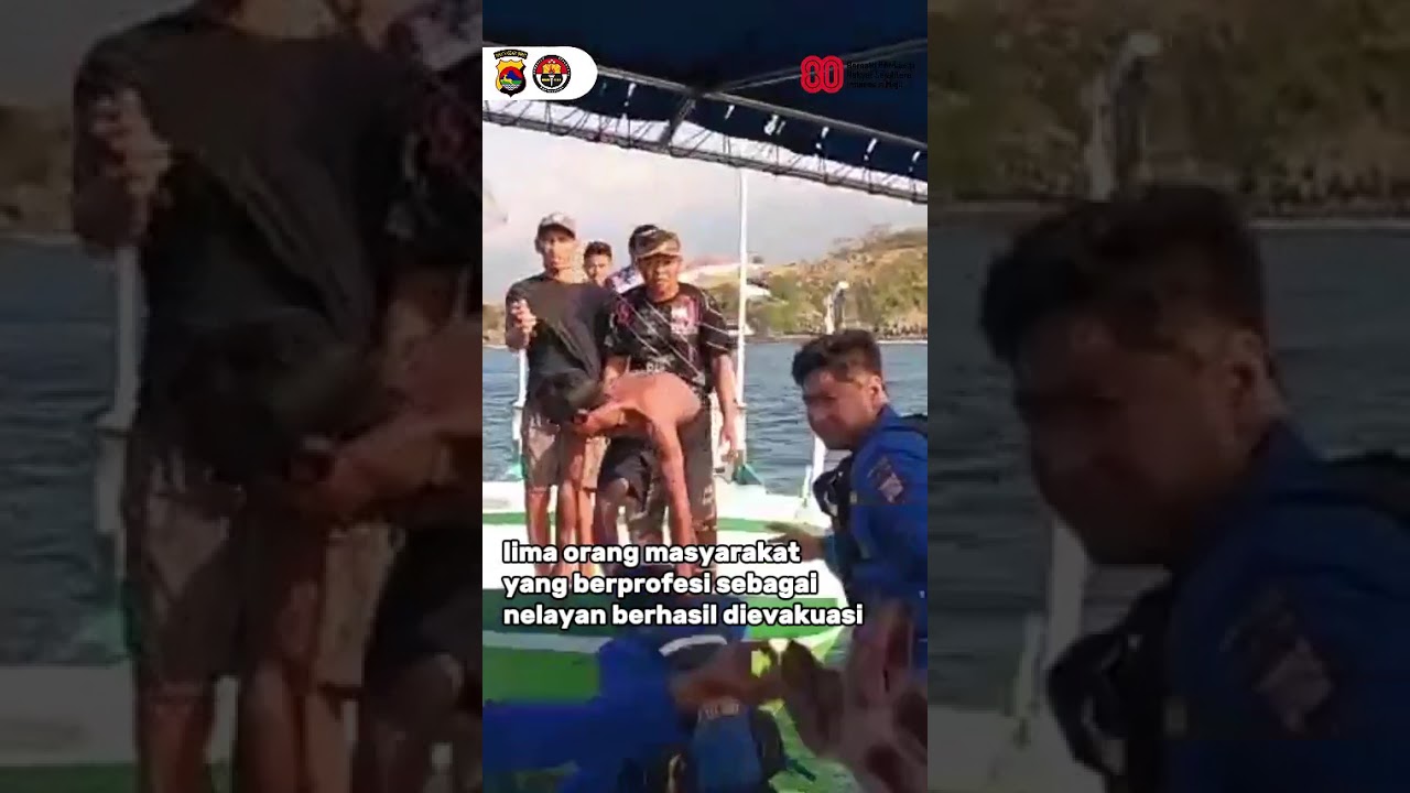 Gerak Cepat !, Polair Polda NTB dan Polres Lotim Evakuasi 5 nelayan