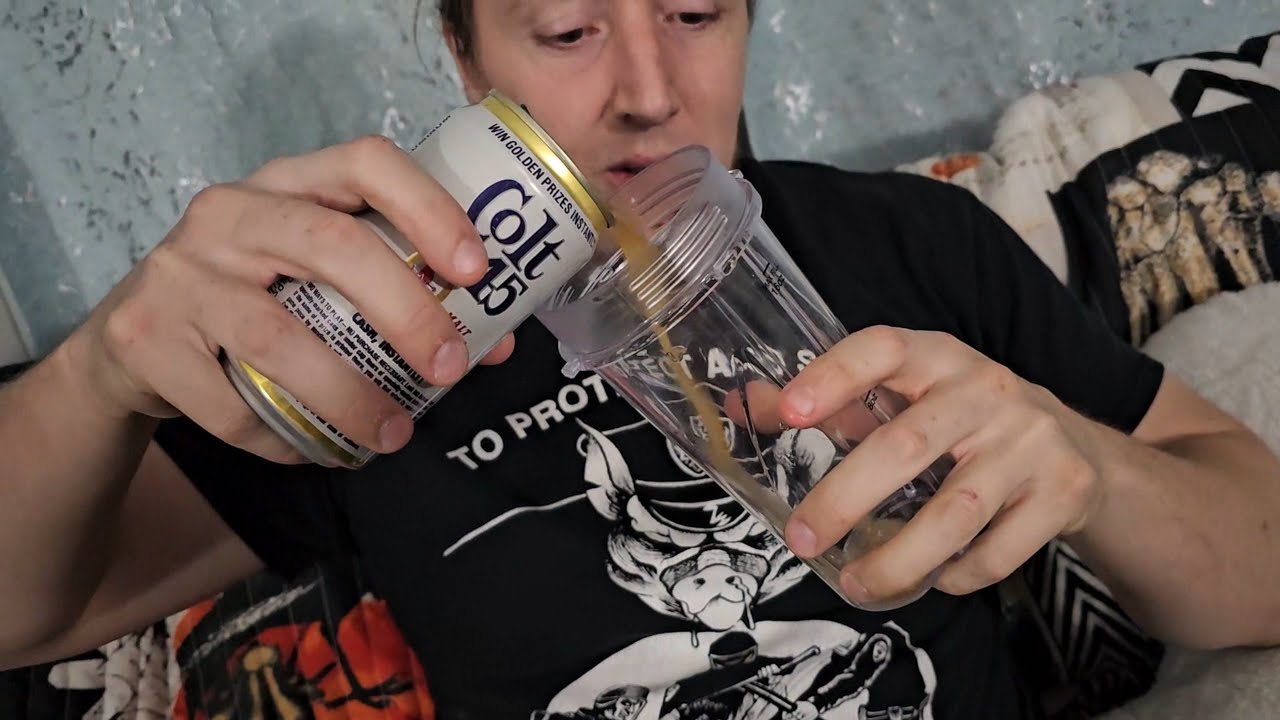 Drinking a 1990s Colt 45!