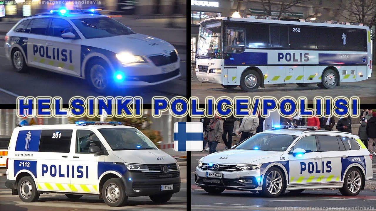 🚓 Police cars responding in Helsinki, Finland (collection)